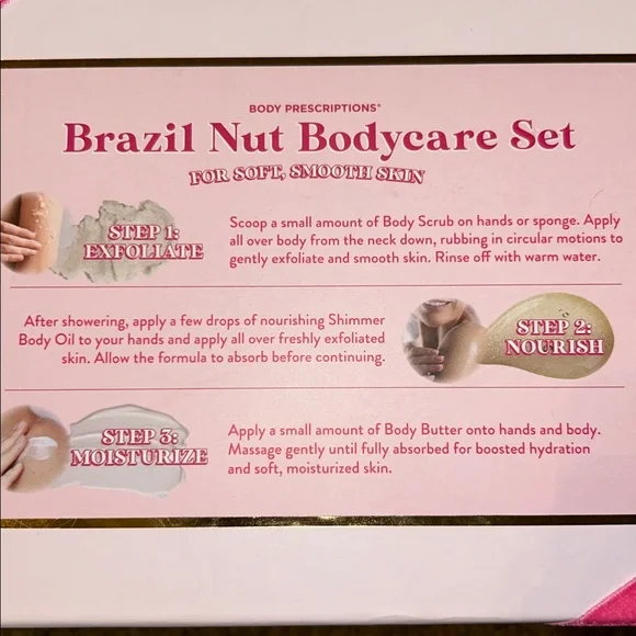 Body Prescriptions Brazil Nut Bodycare Set | 3-Piece Full Size | $118 Retail New - Picture 5 of 6